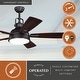 preview thumbnail 2 of 9, Walton 52 in. Gold Stone Ceiling Fan, Reversible Dark Bronze-Mocha Blades, Dimmable LED Light Kit and Remote, White Glass Shade