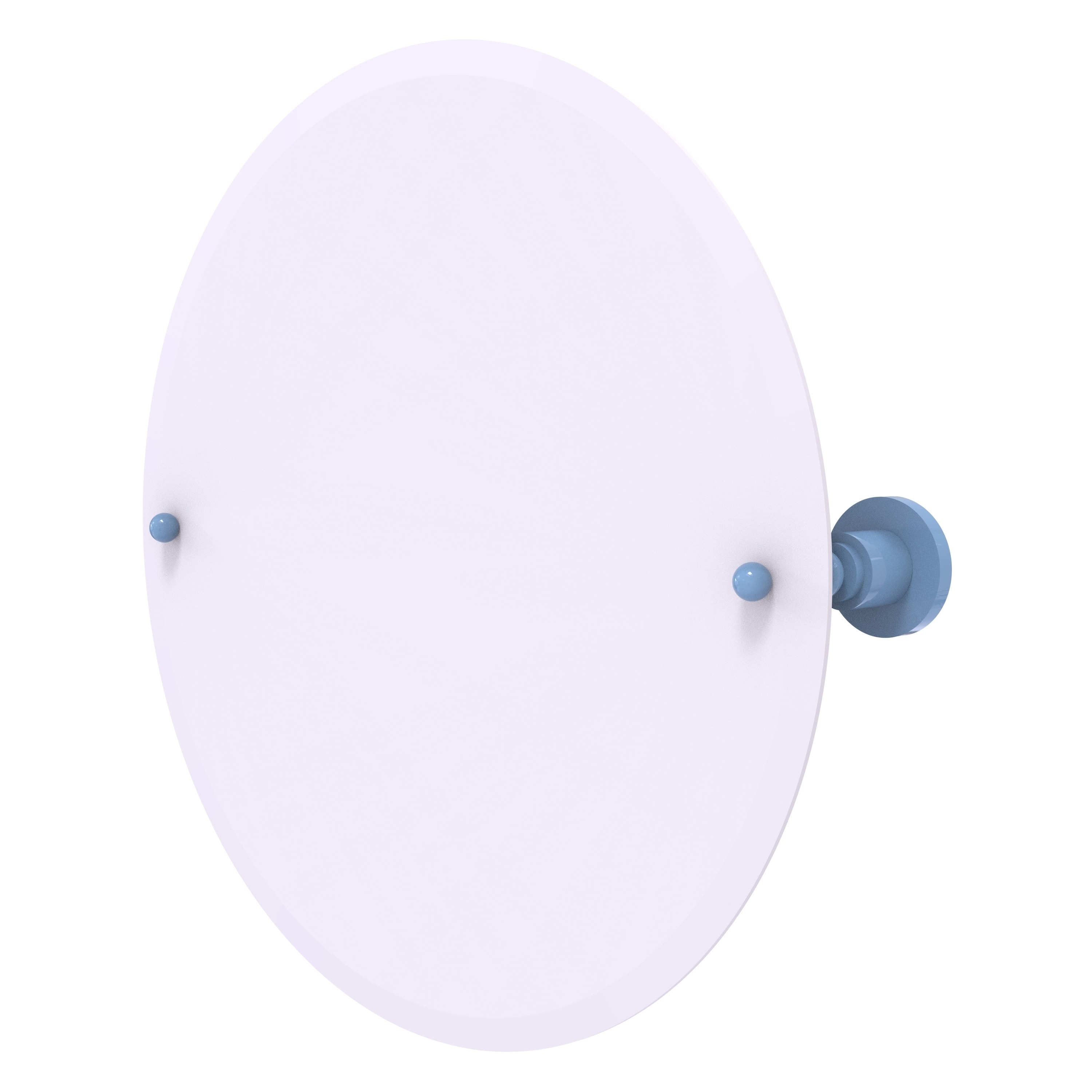 Allied Brass Frameless Round Tilt Mirror with Beveled Edge