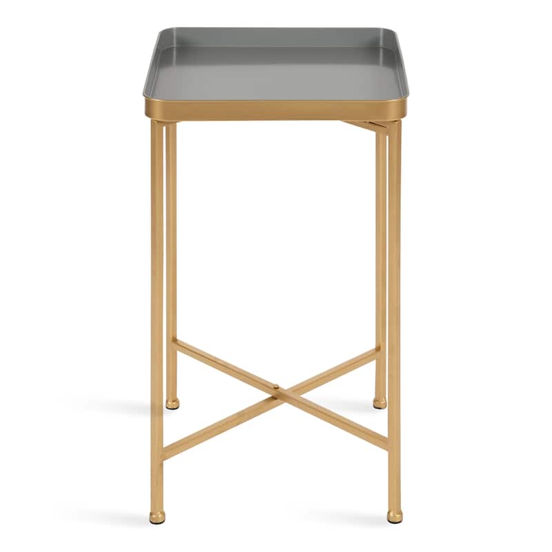 Kate and Laurel Celia Metal Tray Accent Table