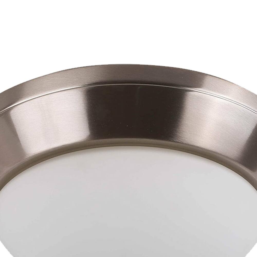 Dimmable 4-Light Track Lighting Kit - 35.6" Brushed Nickel Flush Mount Ceiling Fixture With Frosted Glass & Adjustable Arms
