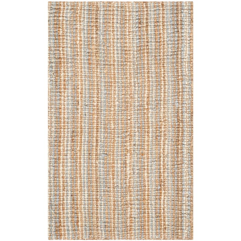 SAFAVIEH Jerneja Handmade Solid Chunky Jute Area Rug - 2' x 3' - Grey/Natural