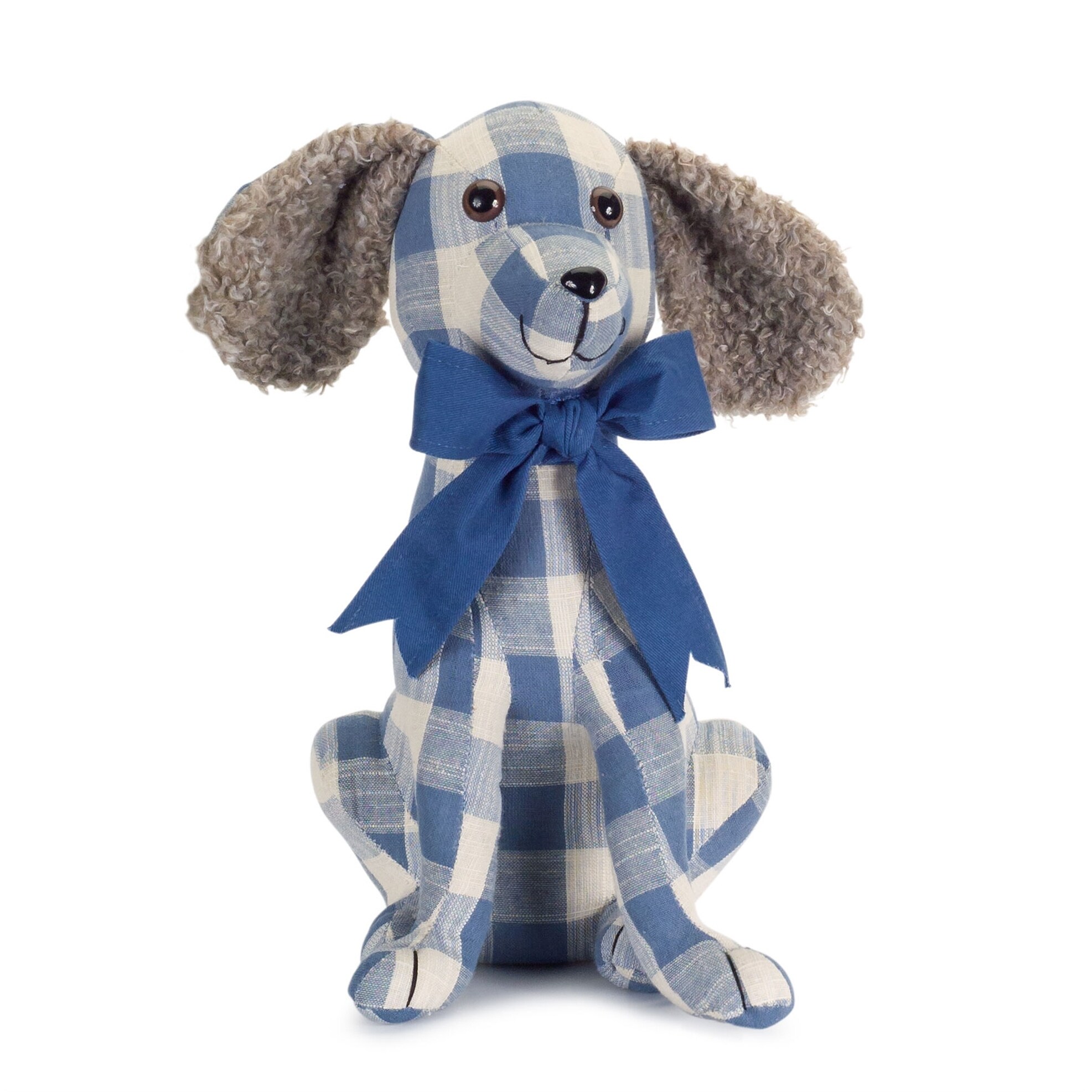 Shop Set Of 2 Dog Door Stop Blue White 13 Free Shipping Today