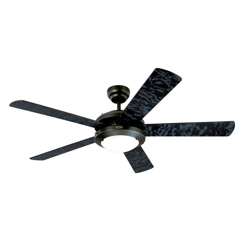 Westinghouse Lighting Comet 52-Inch 5-Blade Indoor Ceiling Fan with Dimmable LED Light Fixture and Frosted Glass