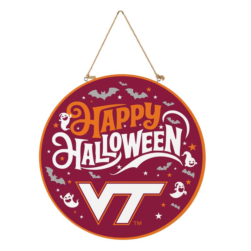 Virginia Tech 18" x 18" Halloween Door Décor Wall Sign