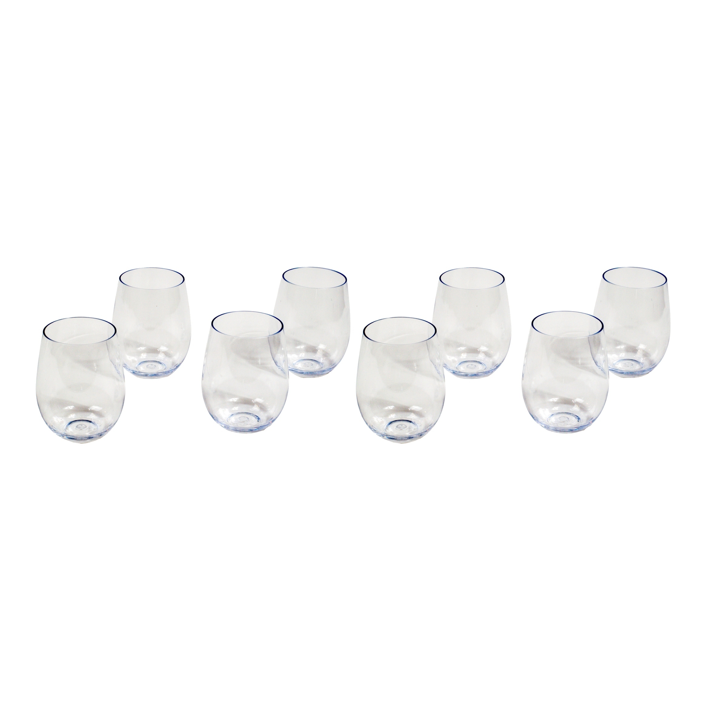 Abode Homewares Tritan Montana Stemless Wine Glass Set - Clear - 18 Oz - Set of 8