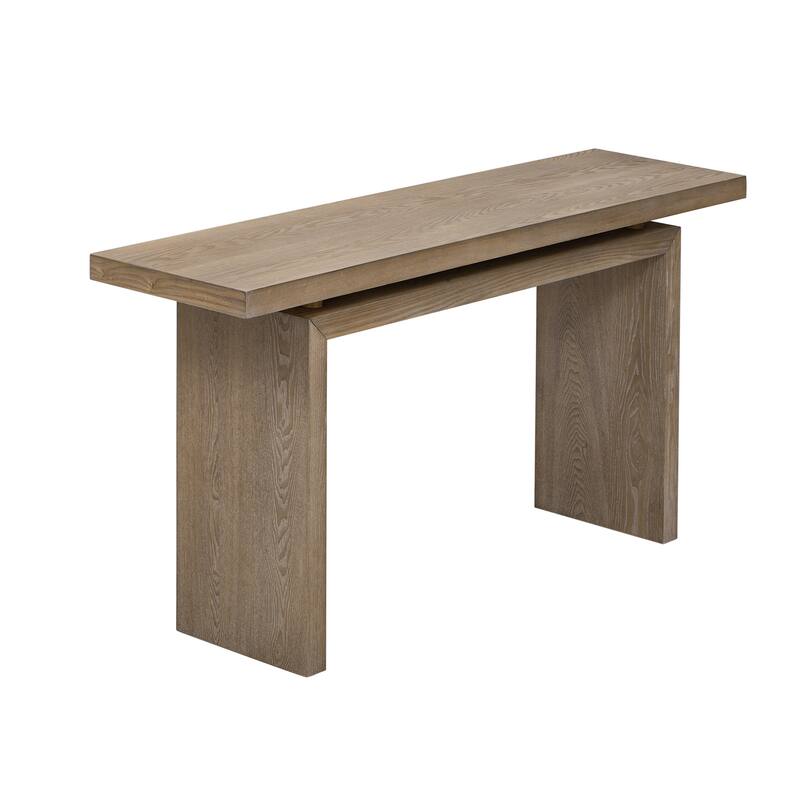 Modern Simple Style Console Table with Floating Desktop Effect, for Entryways Hallways, Living Rooms and Sofas, Natural