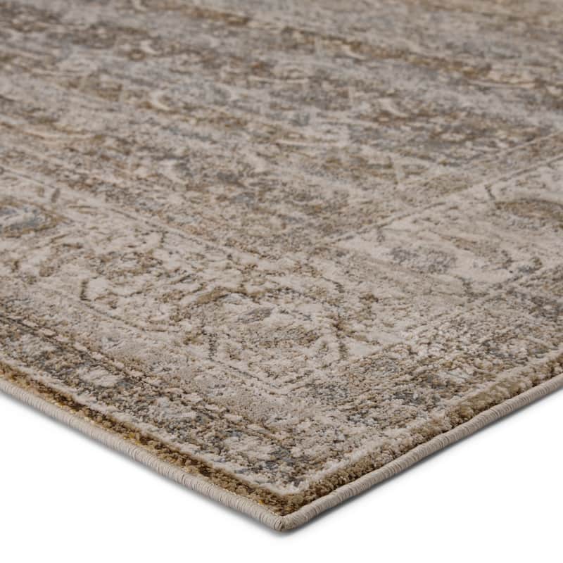 Ilias Oriental Gray/ Tan Area Rug