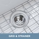 preview thumbnail 15 of 14, MorningGlow 33 in. Undermount/Drop-In Single Bowl White Fireclay Workstation Kitchen Sink with Accessories