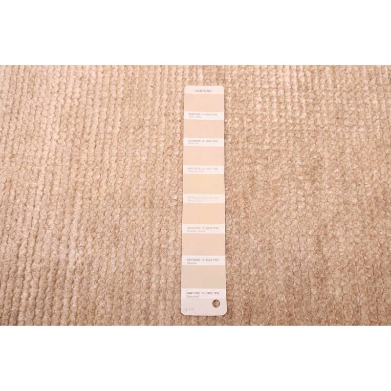 ECARPETGALLERY Hand-knotted Loreto Beige Silk Rug - 5'3 x 7'5