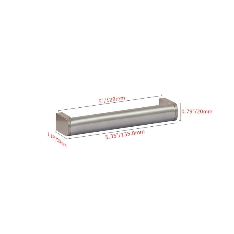 Utopia Alley Bern Pull Handle - Decorative Cabinet Drop Pull Handles, Brushed Nickel, 5.0"/6.3"/7.5" center to center