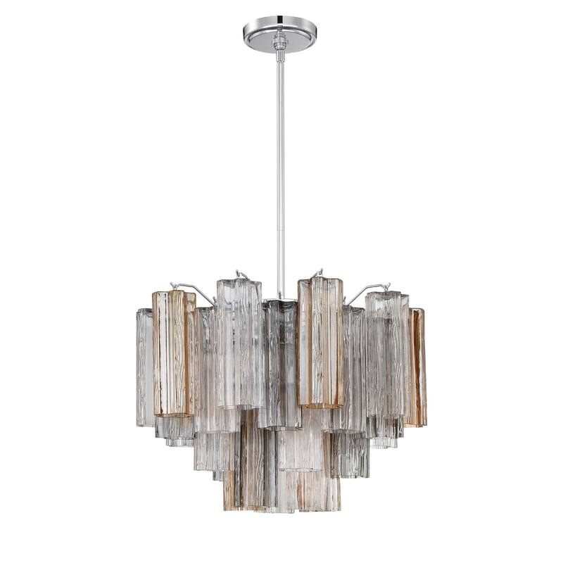 Addis 6 Light Polished Chrome Chandelier - 19.75"W x 14"H x 19.75"D