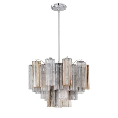Addis 6 Light Polished Chrome Chandelier - 19.75"W x 14"H x 19.75"D