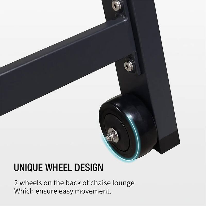 PURPLE LEAF Hardtop Patio Gazebo 12 x 18FT Galvanized Steel Roof Awning w Chaise Lounge