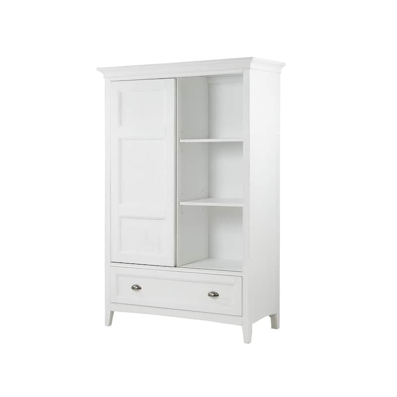 Magnussen Home Heron Cove Chalk White and Dovetail Grey Door Chest