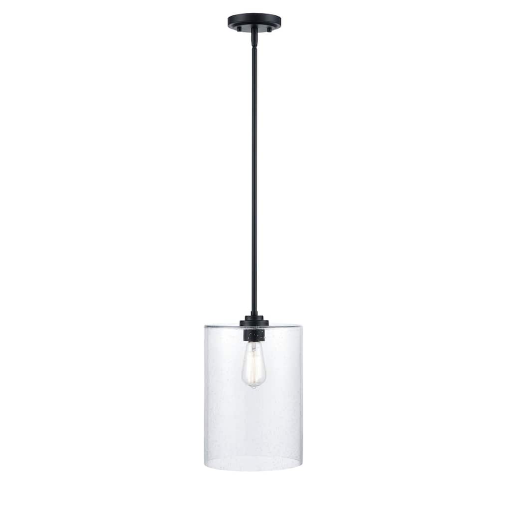 Millennium Lighting 9" Wide Mini Pendant with Clear Seeded Glass Shade