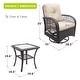 preview thumbnail 4 of 18, 3 Pieces Outdoor Wicker Swivel Rocker Set with Glass Top Side Table