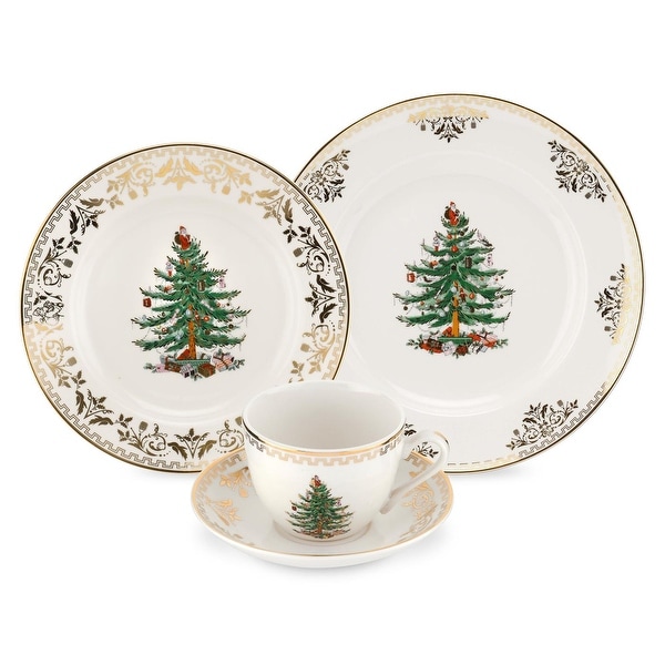 Spode Christmas Tree Gravy Boat & Stand 9 Ounces On Sale Bed Bath