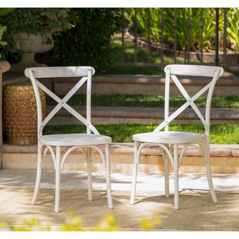 Danish Outdoor Farmhouse Dining Chairs (Set of 2) by Christopher Knight Home