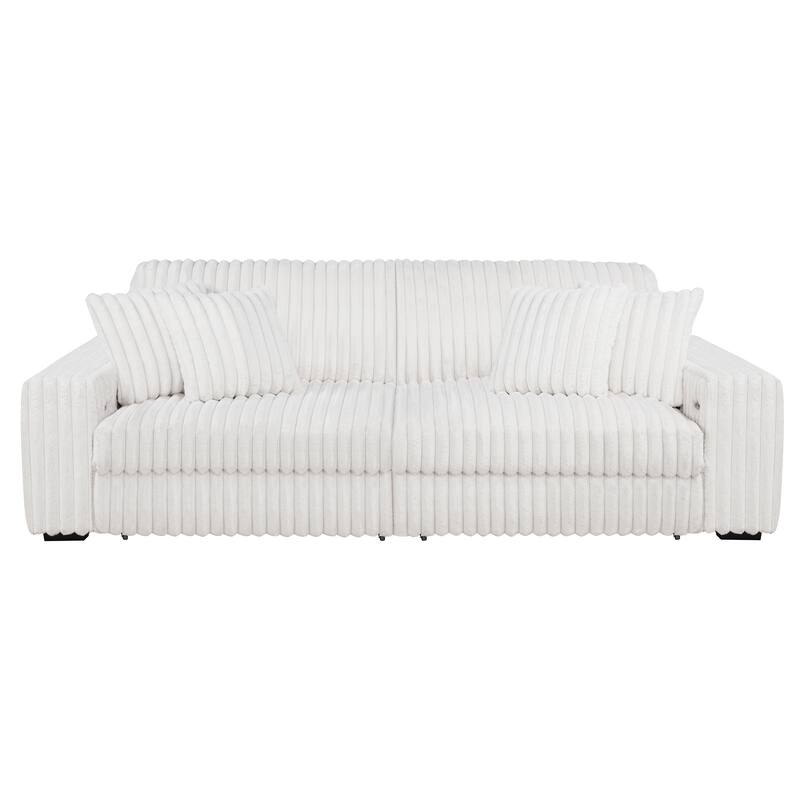 Jacana Corduroy Upholstered Dual Power Chaise Sofa