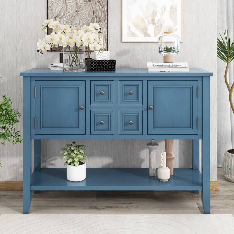 Retro Style Buffet Sideboard Wood Console Table - Overstock - 33999562