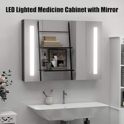 LED Lighted Medicine Cabinet with Mirror