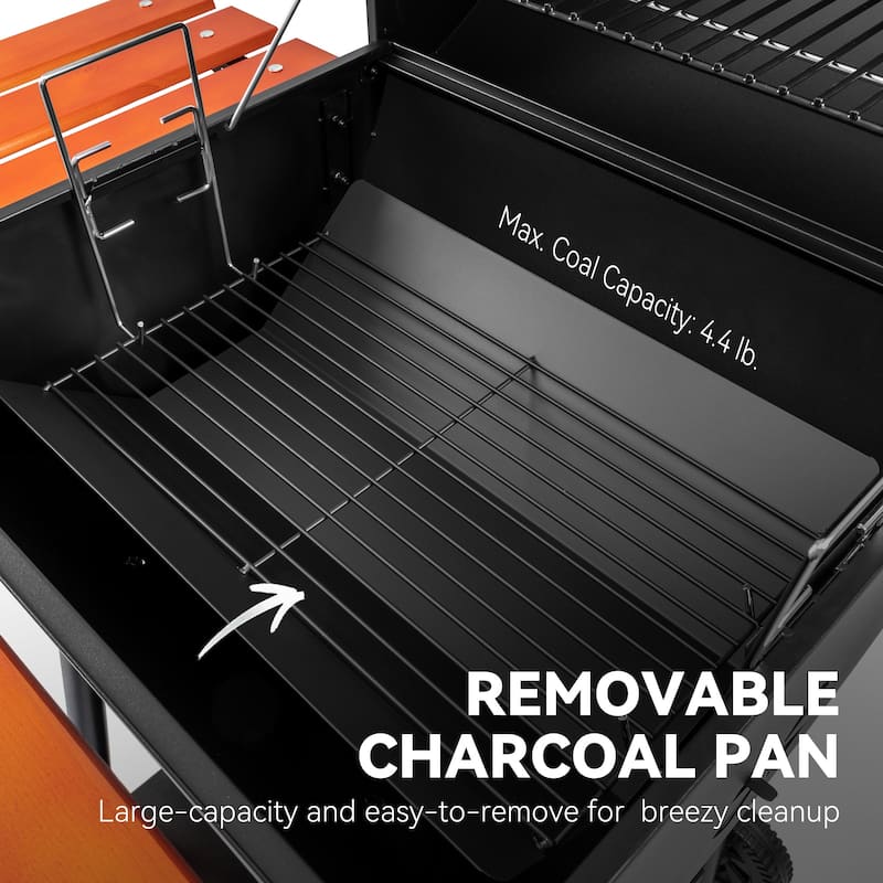 Royal Gourmet 24-Inch Black Charcoal BBQ Grill