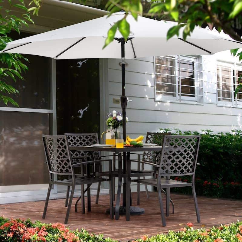 Nuu Garden 4PCS Stackable Iron Dining Chair