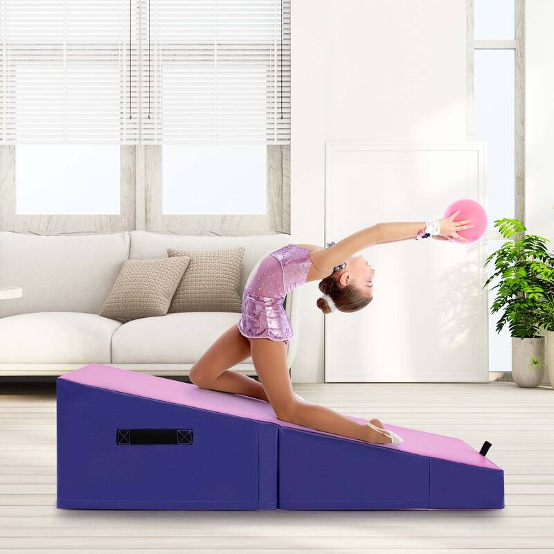 Costway Gymnastics Tumbling Mat Folding Incline Yoga Mat with Non-slip - See Details