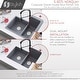 preview thumbnail 10 of 17, STYLISH 27 inch Composite Granite 60/40 Double Bowl Dual Mount Sink - 27" x 18" x 9.5"