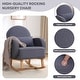 preview thumbnail 10 of 46, HOMYKA 27.95” Wide Rocking Chair with Ottomans for Nursery and Living Room
