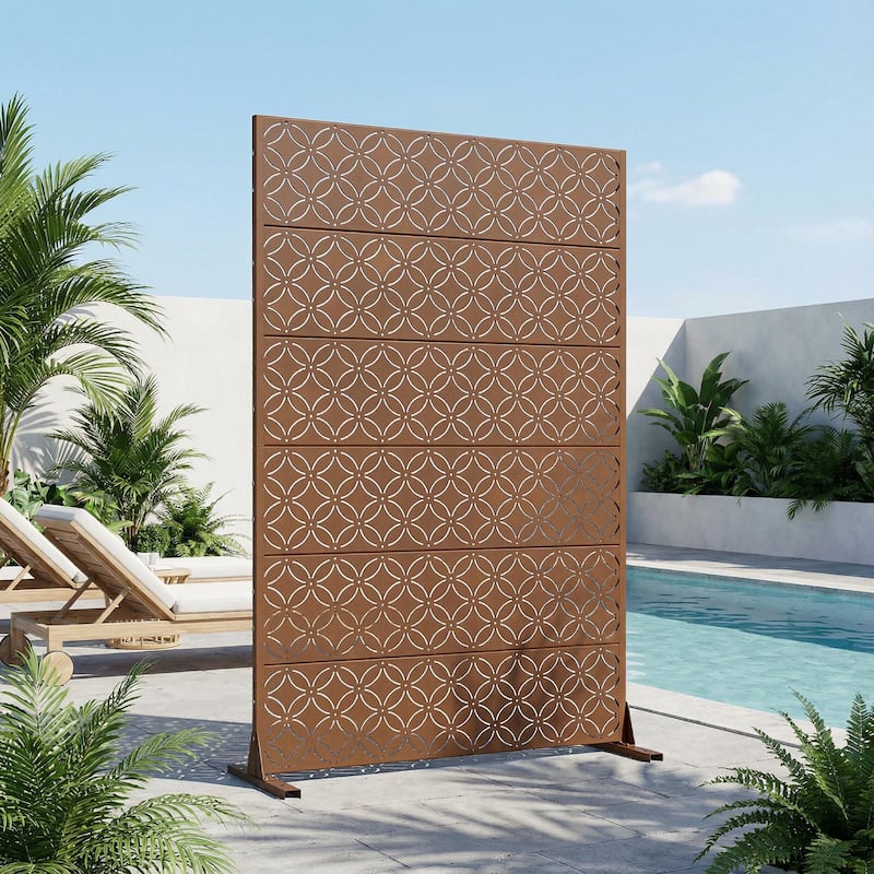 Palace Metal Privacy Screen Panel Free Standing