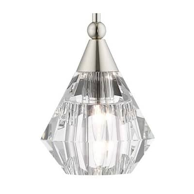 Livex Lighting Brussels Single Light 7" Wide Crystal Mini Pendant