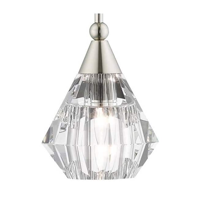 Livex Lighting Brussels Single Light 7" Wide Crystal Mini Pendant