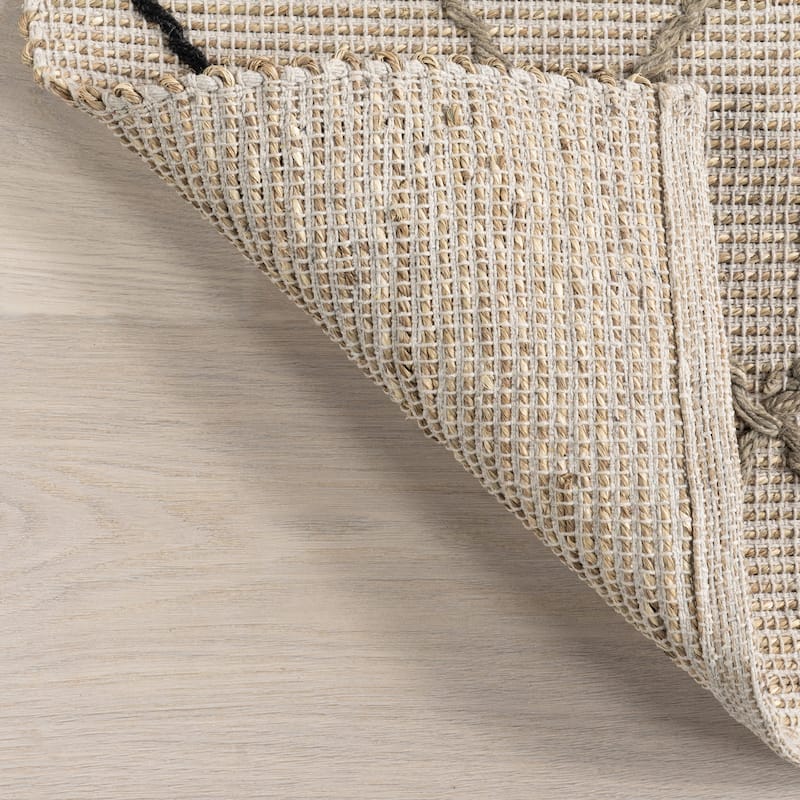 Nuloom Asa Trellis Seagrass and Jute Blend Area Rug