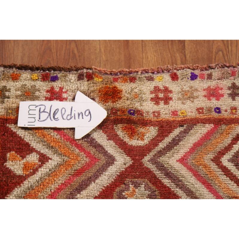 All-Over Shiraz Persian Vintage Area Rug Handmade Wool Carpet - 4'6"x 6'4"