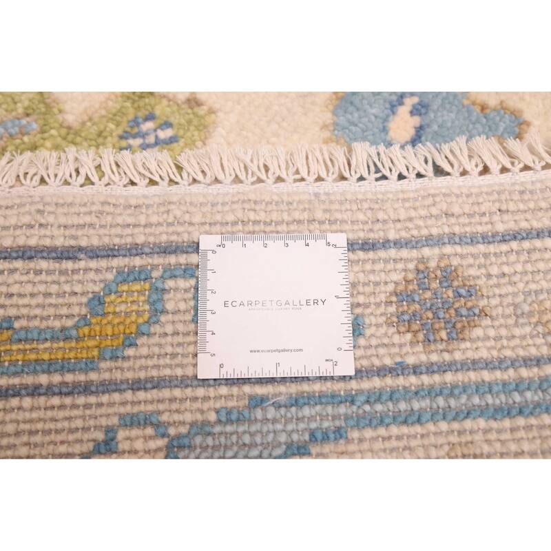ECARPETGALLERY Hand-knotted Modern Oushak Beige Wool Rug - 8'0 x 10'0