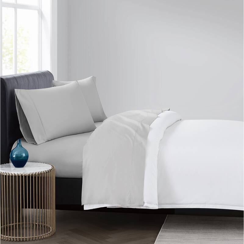 Vince Camuto Solid 400TC Percale 4 Piece Sheet Set