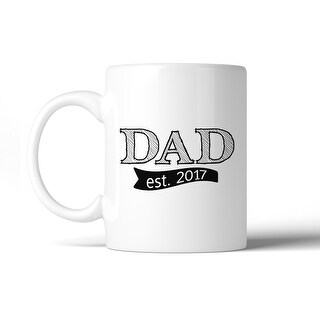 Dad Established 2021 Coffee Mug - 11oz Ceramic Father's Day Gift With Box