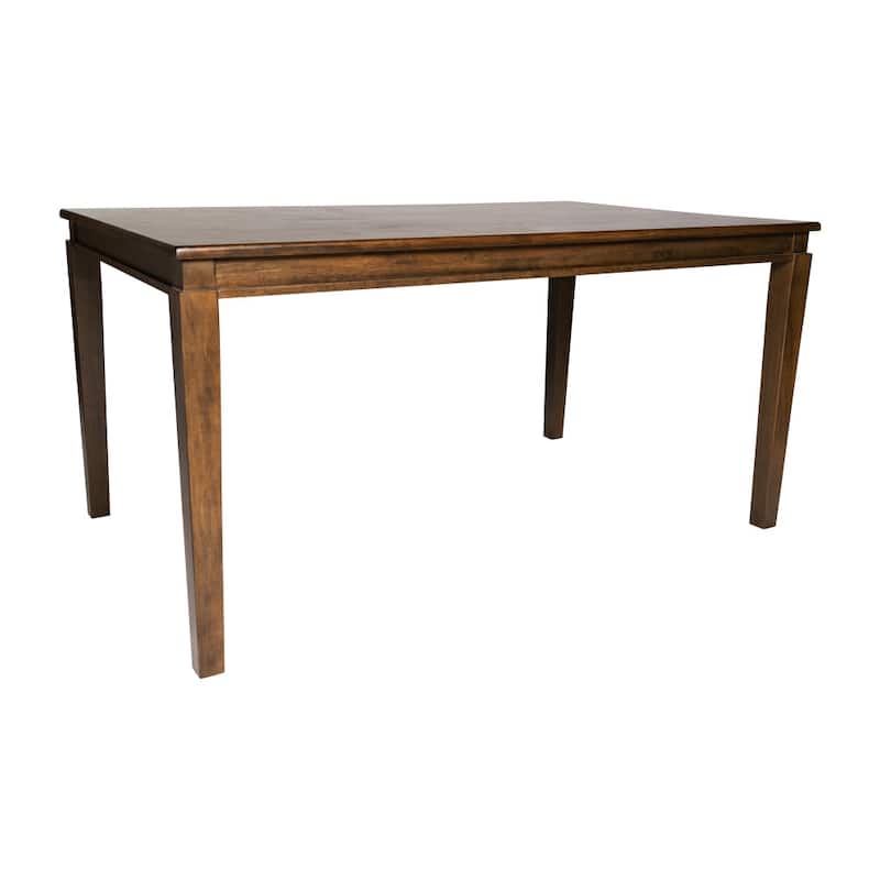 Classic Wood Dining Table with Offset Tapered Legs