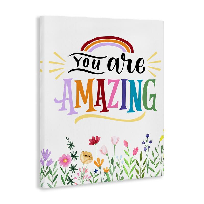 Stupell You Are Amazing Encouragement Canvas Wall Art Design By Kim Allen