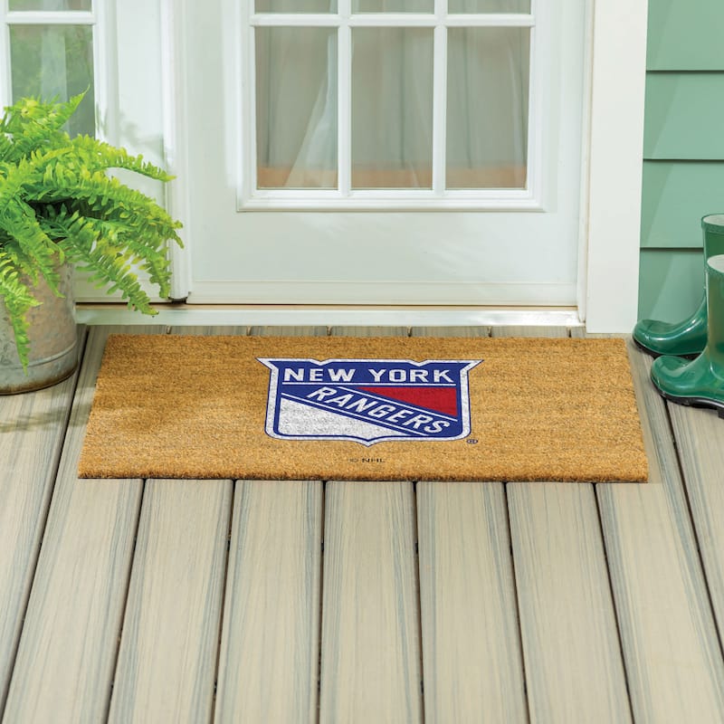 New York Rangers Full Color Indoor/Outdoor Coir Mat