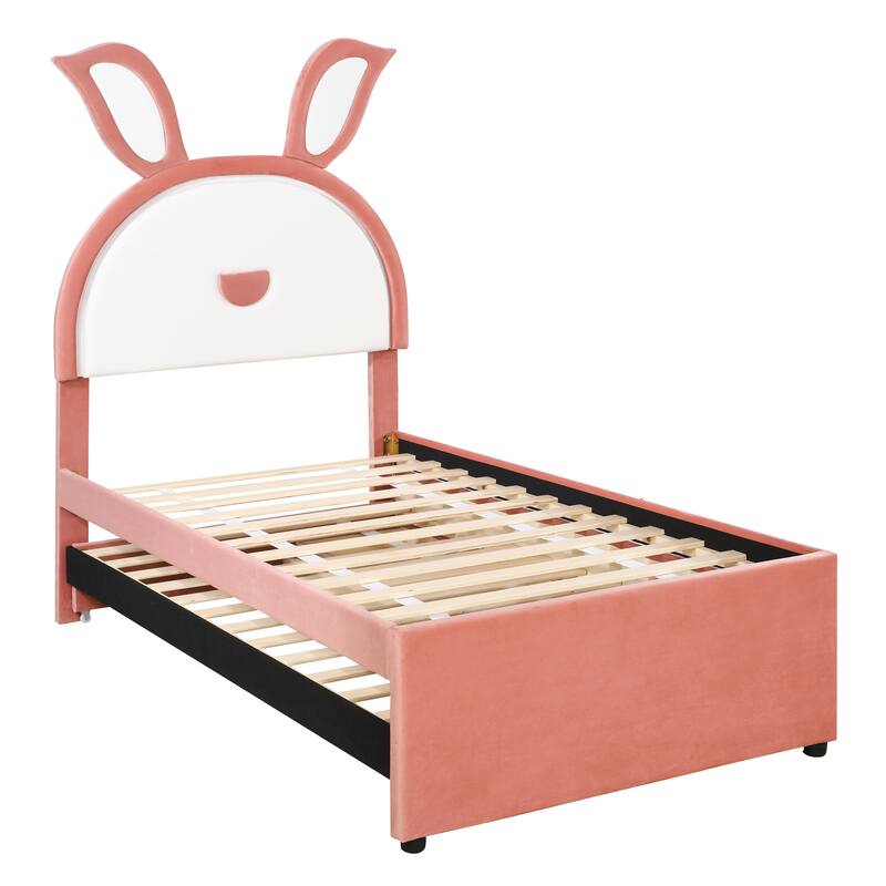 Full Size Upholstered Platform Bed with Trundle and 3 Drawers