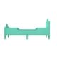 preview thumbnail 4 of 12, Girl's Princess Twin Size Bed Frame with Macaron Colors, Safety Rails, Headboard and Footboard for Toddlers, Seasoft Green
