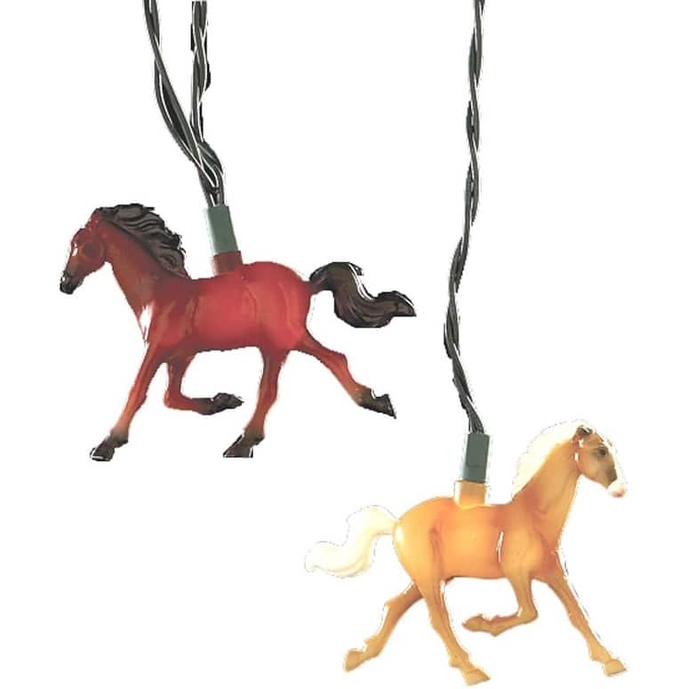 Kurt Adler 10-Light Running Horse Indoor/Outdoor Light Set
