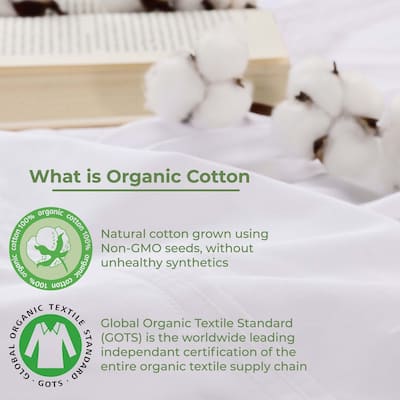 Superior Gina Organic Cotton Percale Flat Bed Sheet