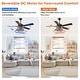 preview thumbnail 14 of 19, 52" Black Wood Modern Crystal Indoor Ceiling Fan Chandelier with Remote