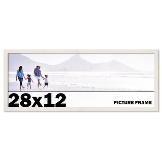 28x12 Frame White Wash Picture Frame - Complete Modern Photo Frame ...