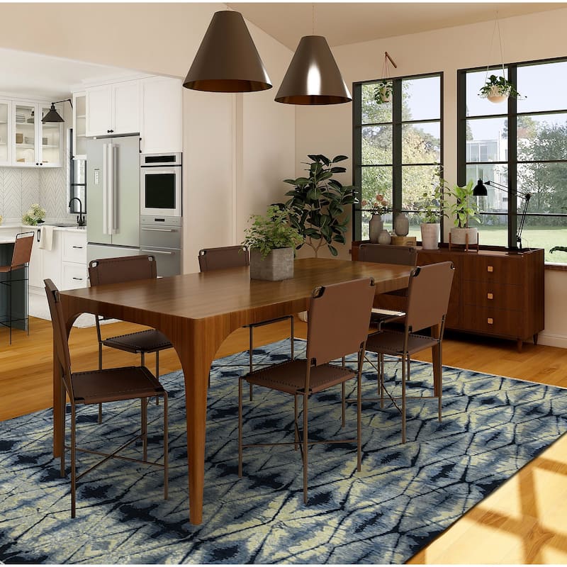 Hermitage Dessavie Modern & Contemporary Abstract Hand-Knotted Area Rug - 9' x 12'