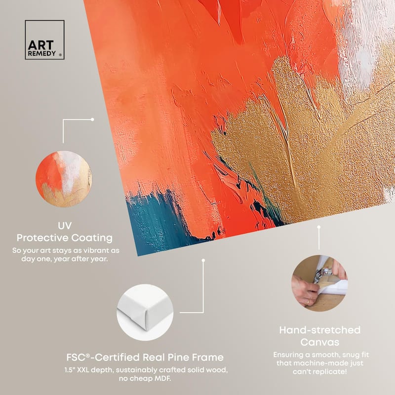 Orange Infusion I Canvas Set of 2 by Art Remedy, Gallery Wrapped