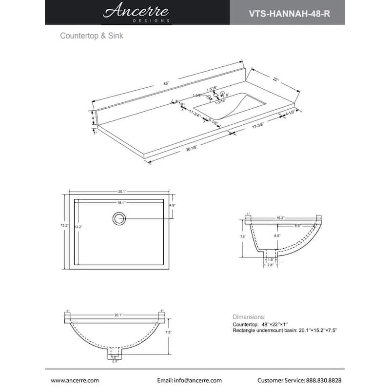 Ancerre Designs Hannah Bathroom Vanity Set